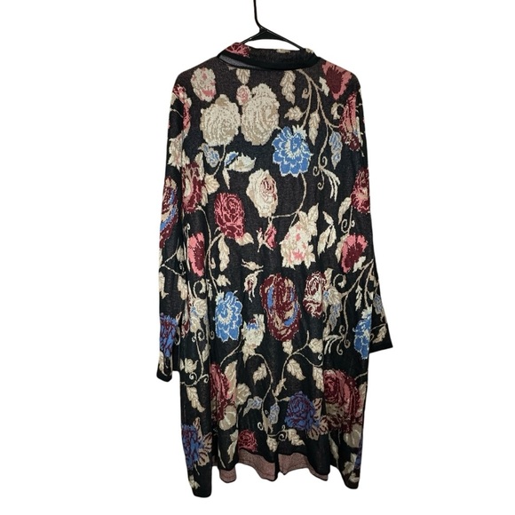 Soft Surroundings Glasgow Sweater Coat Floral Size Large - Picture 10 of 12